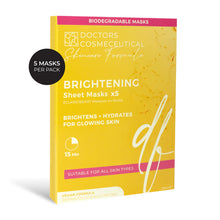 Load image into Gallery viewer, BRIGHTENING TREATMENT SHEET MASKS (5 pack)