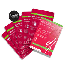 Load image into Gallery viewer, ANTI-AGEING TREATMENT SHEET MASKS (5 pack)
