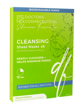 Load image into Gallery viewer, CLEANSING TREATMENT SHEET MASKS (5 pack)